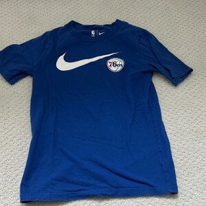 Nike Blue T-Shirt with 76ers Logo